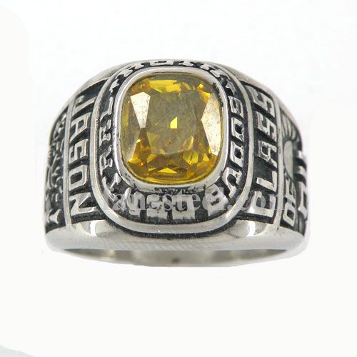 FSR08W76Y high School ring Yellow CZ